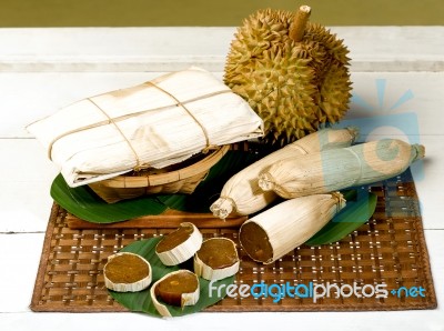 Thai Durian The King Of Fruit Stock Photo