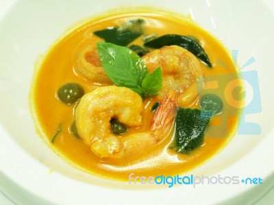 Thai Shrimp Curry Stock Photo