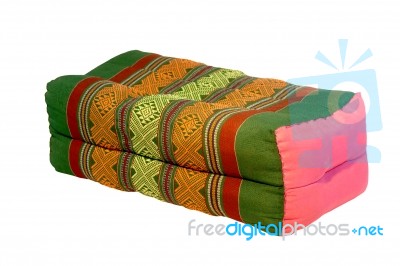 Thai Style Colorlul Cotton Pillow Stock Photo