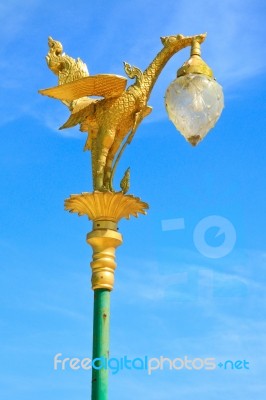 Thai Style Light Pillar Stock Photo