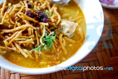 Thai Style Spicy Soup Stock Photo