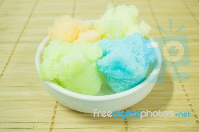 Thai Style Steamed Cup Cake Stock Photo