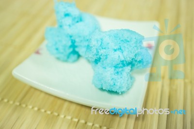Thai Style Steamed Cup Cake Stock Photo