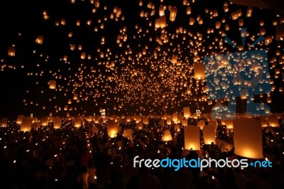 Thai Traditional New Year Balloon Stock Photo