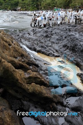 Thailand-environment-oil-pollution Stock Photo