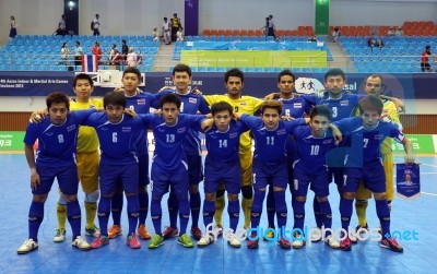 Thailand Futsal Team Stock Photo