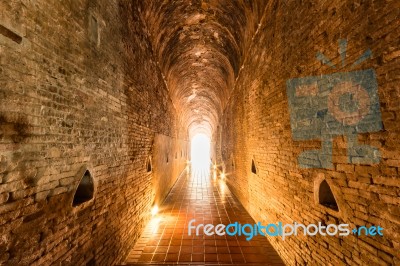 Thailand Temple, Historical Buddhist Temple In Cave Mountain Stock Photo