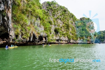 Tham Lod Cave Phang Nga Bay Stock Photo