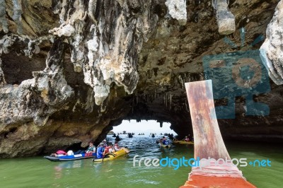 Tham Lod Cave Phang Nga Bay Stock Photo