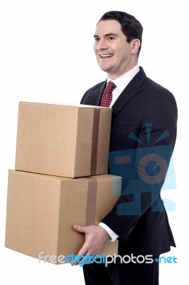 Thank You, I Got My Parcels Stock Photo