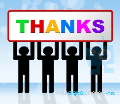 Thank You Means Many Thanks And Grateful Stock Image