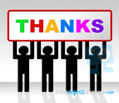 Thank You Means Message Grateful And Thankfulness Stock Image