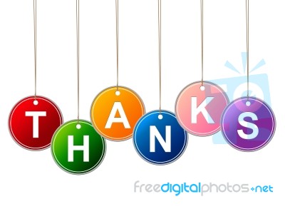 Thank You Shows Many Thanks And Appreciate Stock Image