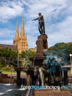The Archibald Memorial Fountain Stock Photo