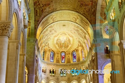 The Basilica Of Sainte Anne De Beaupre In Quebec, Canada Stock Photo
