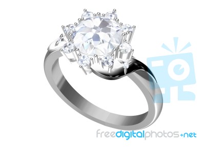 The Beauty Wedding Ring Stock Image