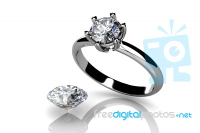 The Beauty Wedding Ring Stock Image