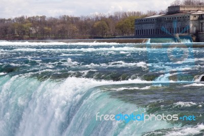 The Beginning Of The Niagara Falls Stock Photo