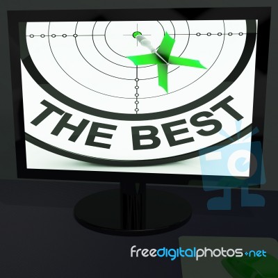 The Best On Monitor Showing Quality Stock Image