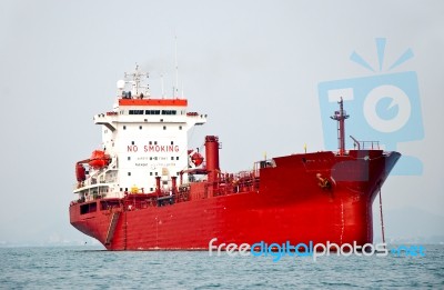 The Big Boat Of Oil Tanker Stock Photo