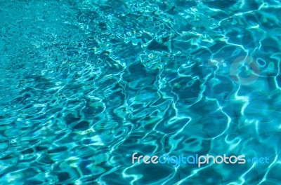The Blue Water Of The Pool Stock Photo