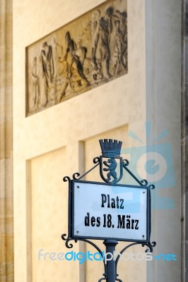 The Brandenburg Gate Monument In Berlin Stock Photo