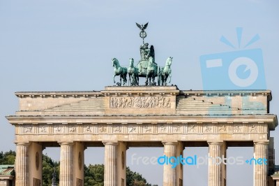 The Brandenburg Gate Monument In Berlin Stock Photo