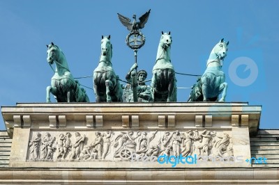 The Brandenburg Gate Monument In Berlin Stock Photo