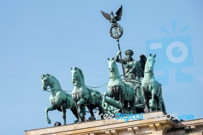 The Brandenburg Gate Monument In Berlin Stock Photo