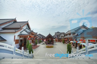 The Celestial Dragon Village In Suphan Buri, Thailand Stock Photo