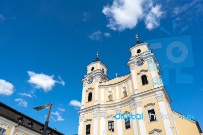 The Collegiate Church Of St Michael In Mondsee Stock Photo