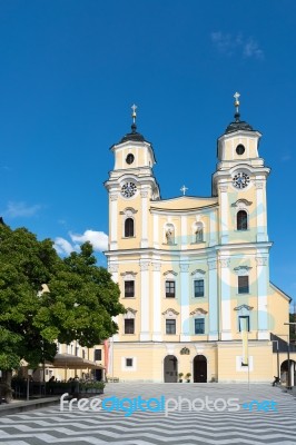 The Collegiate Church Of St Michael In Mondsee Stock Photo The Collegiate Church Of St Michael In Mondsee Stock Photo