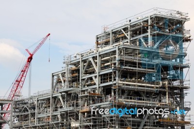 The Construction Of Drilling Platform Stock Photo