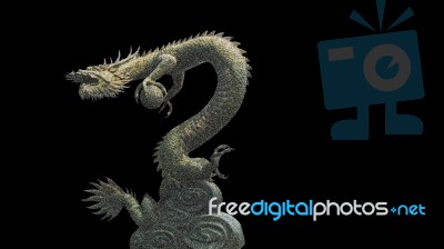 The Dragon Holding A Crystal Ball Stock Photo
