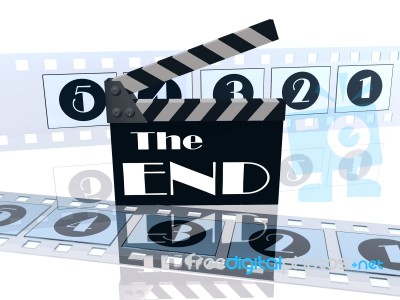 The End Of The Movie Stock Image