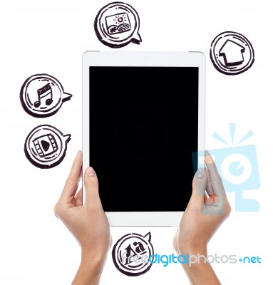 The Era Of Touch Screen Technology Stock Photo