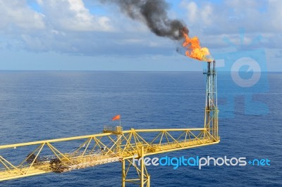 The Gas Flare Stock Photo