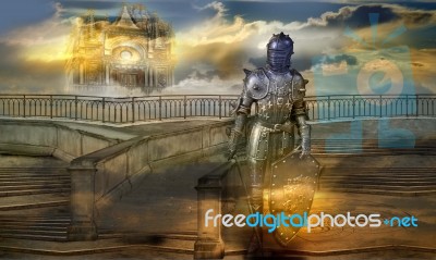 The Guardian Of The Celestial Palace Stock Photo