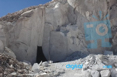 The Gypsum Quarry Of Valle Del Jere Stock Photo
