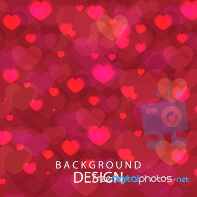 The Heart, Pink Color Banner,card And Background Design Stock Image