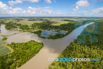 The Helicopter Shot From Dhaka, Bangladesh Stock Photo