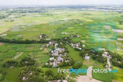 The Helicopter Shot From Dhaka, Bangladesh Stock Photo