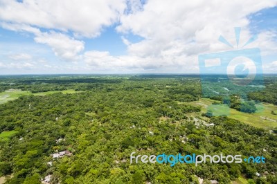 The Helicopter Shot From Dhaka, Bangladesh Stock Photo