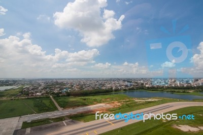 The Helicopter Shot From Dhaka, Bangladesh Stock Photo