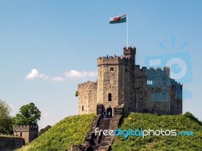 The Keep At Cardiff Castle In Cardiff Stock Photo