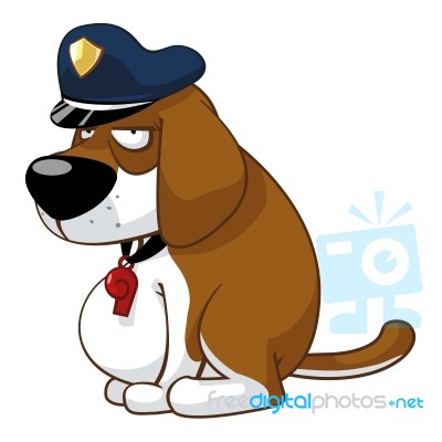 The Lazy Police Dog Stock Image