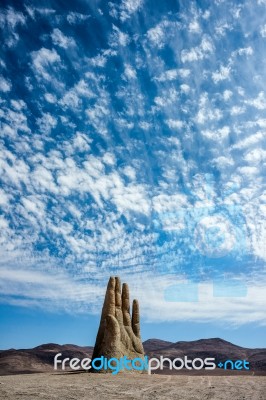 The Mano De Desierto Is A Large-scale Sculpture Of A Hand Locate… Stock Photo