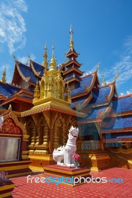 The Most Beautiful Temple In Sukhothai Wat Pipat Mongkol Temple Stock Photo