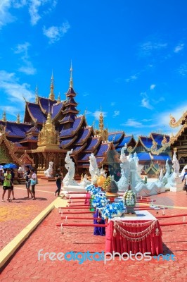 The Most Beautiful Temple In Sukhothai Wat Pipat Mongkol Temple Stock Photo