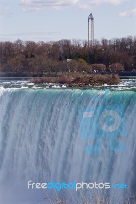 The Niagara Falls Background Stock Photo